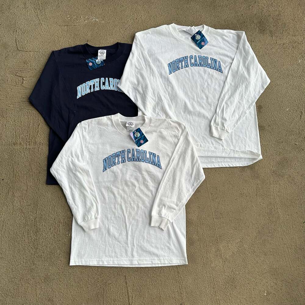 Set Of 3 University of North Carolina Long Sleeve Shirts Youth Large